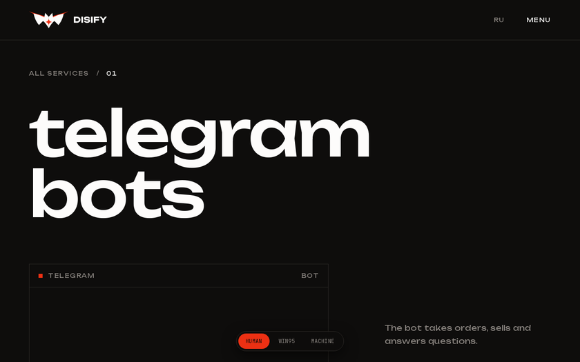a service page